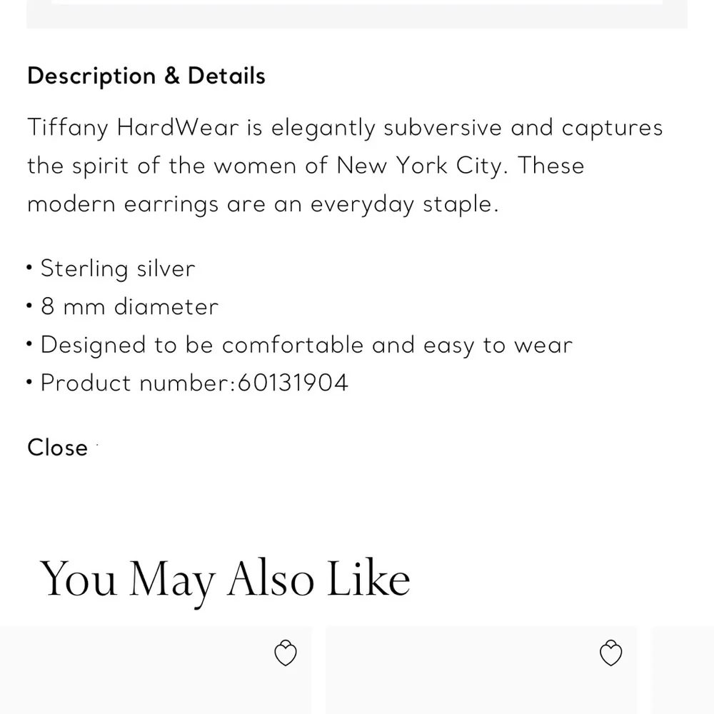 NWT 8MM Tiffany Sterling Silver Earrings - Picture 2 of 4